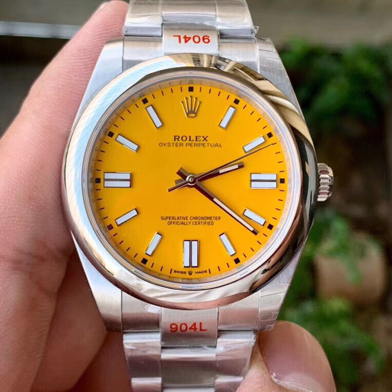 EW厂劳力士蚝式恒动日志黄色盘高仿复刻手表Rolex41mm