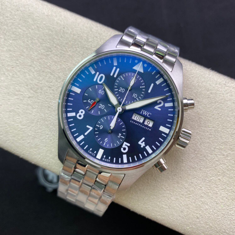 ZF厂万国飞行员计时IWC3777钢带蓝盘复刻手表