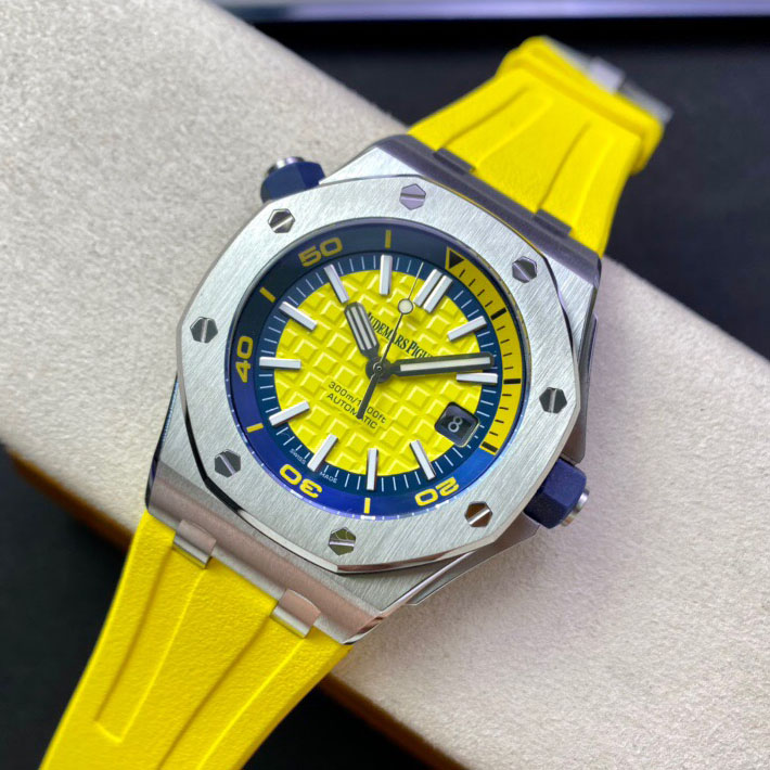 BF厂AP爱彼皇家橡树离岸型系列黄色高仿复刻手表