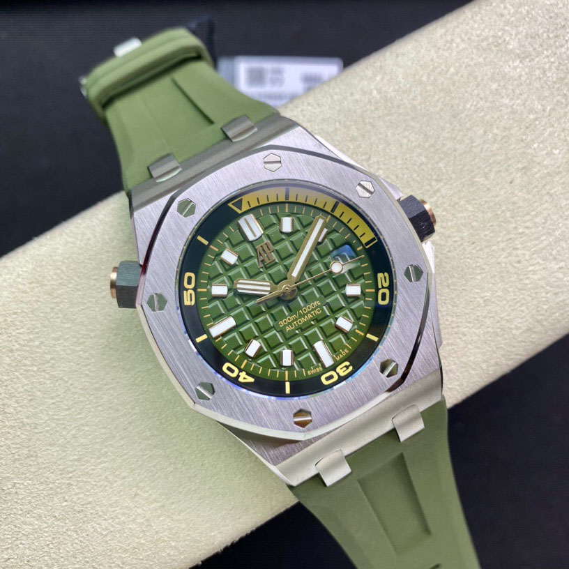 BF厂AP爱彼皇家橡树离岸型系列绿黄色高仿复刻手表