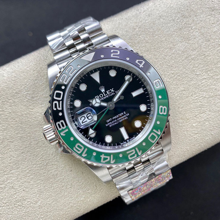 Clean厂C厂劳力士格林尼治GMT黑绿圈雪碧圈左撇子顶级复刻手表Rolex